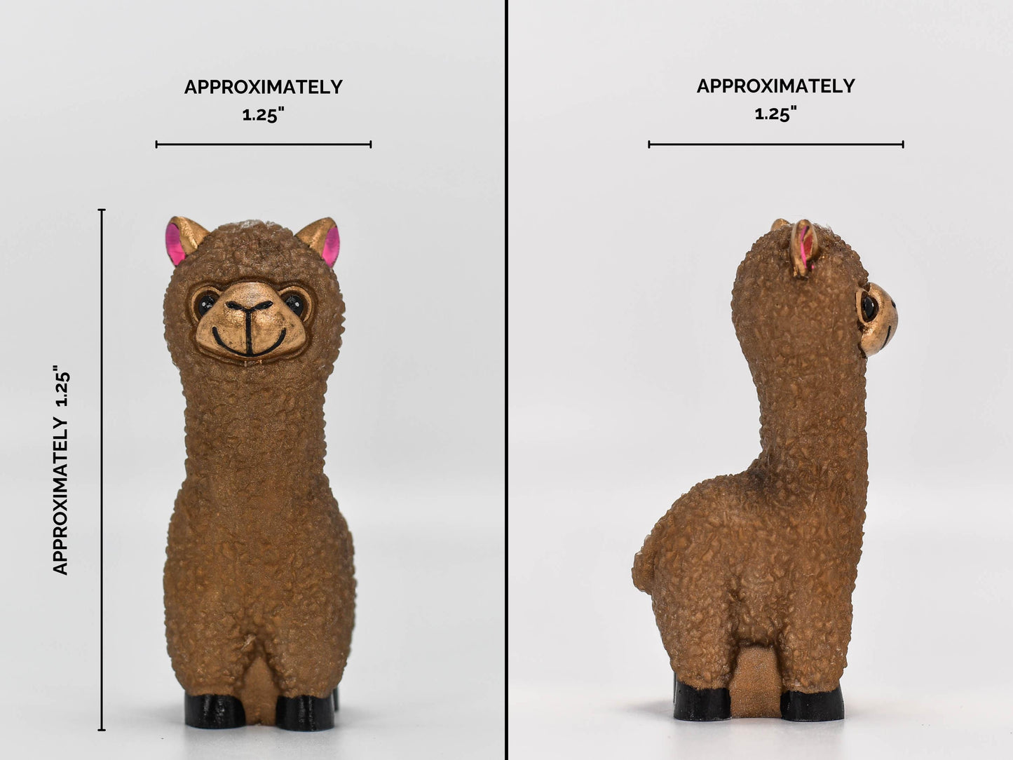 Handmade Gold Llama Cute Epoxy Resin Alpaca for Décor