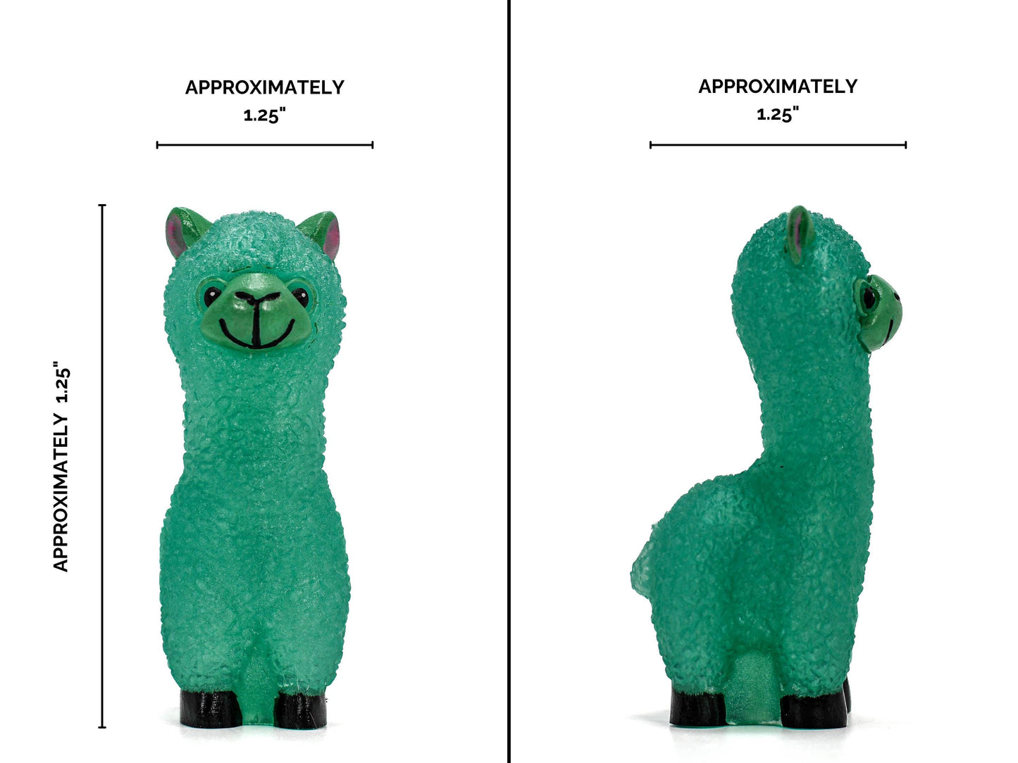 Jade Green Epoxy Resin Llama Figurine Cute Handmade Alpaca Gift