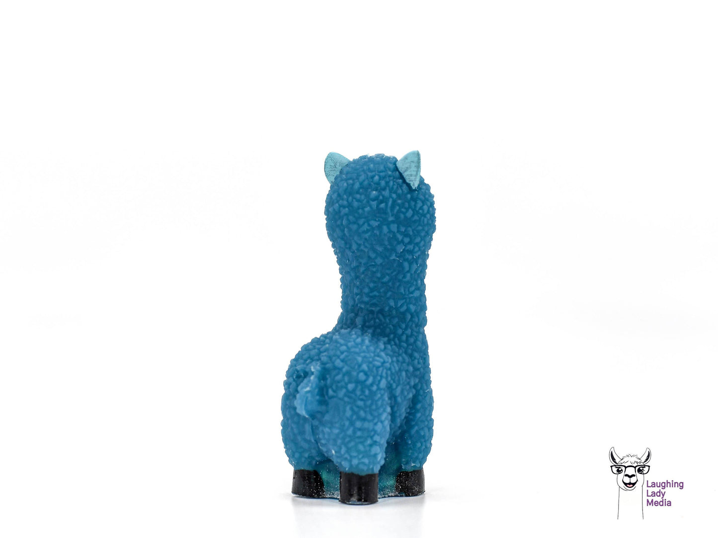 Beautiful Blue Epoxy Resin Llama Hand-Painted Figurine for Gifts and Décor