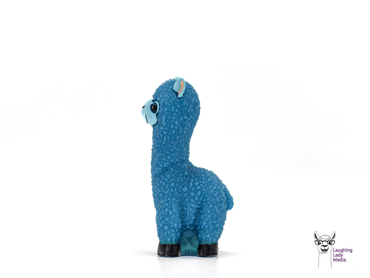 Beautiful Blue Epoxy Resin Llama Hand-Painted Figurine for Gifts and Décor