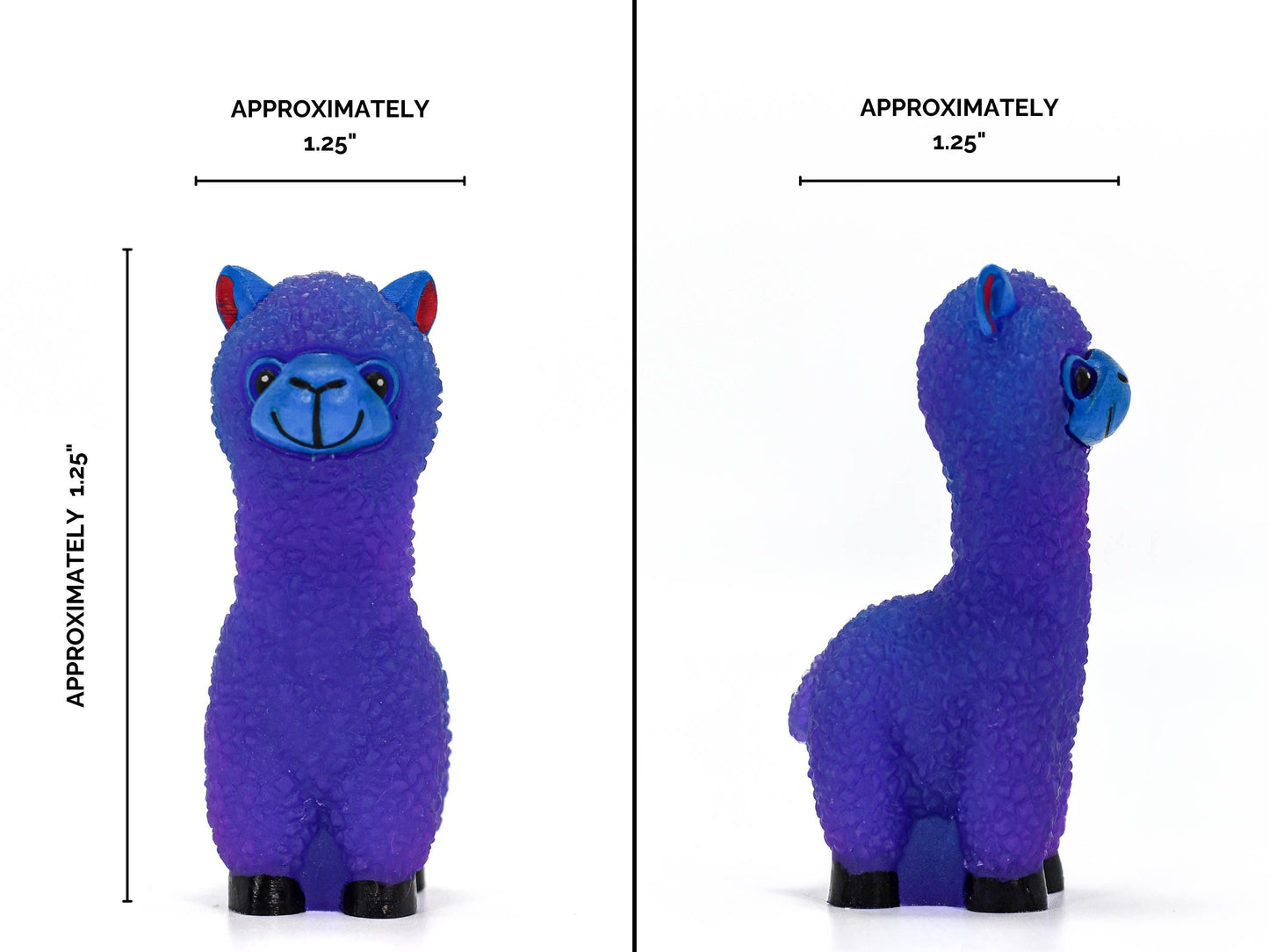 Handcrafted Purple and Blue Resin Alpaca Vibrant, Unique Llama Home Décor