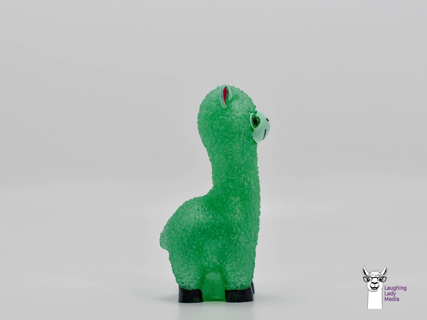 Adorable Hand-Painted Blue Green Alpaca Unique Epoxy Resin Llama Gift
