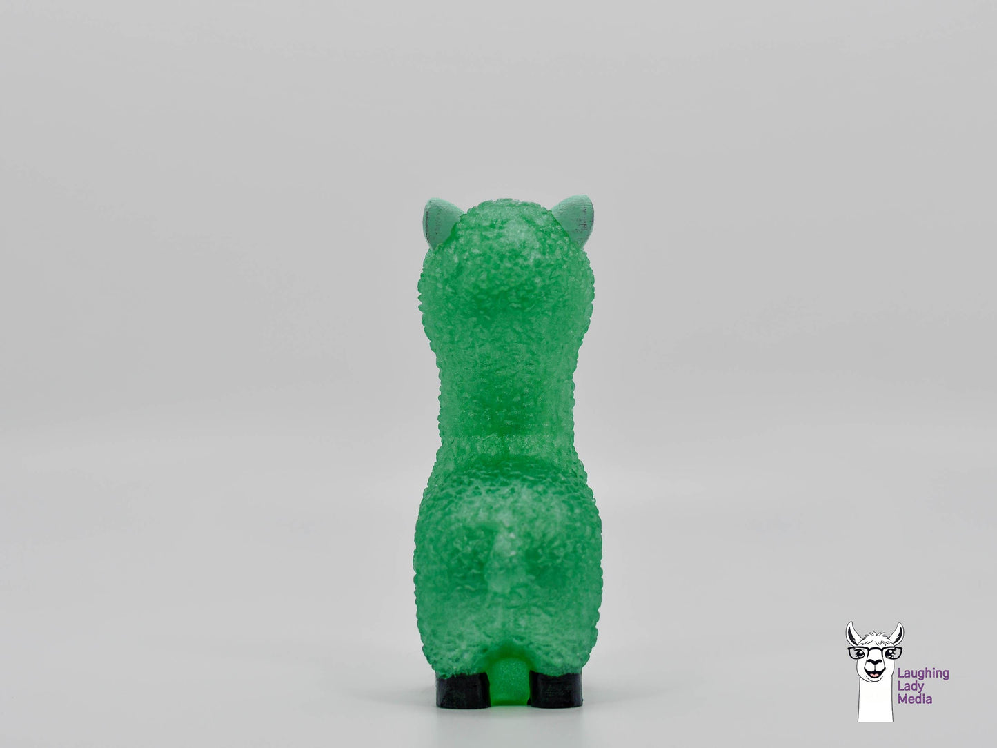 Adorable Hand-Painted Blue Green Alpaca Unique Epoxy Resin Llama Gift