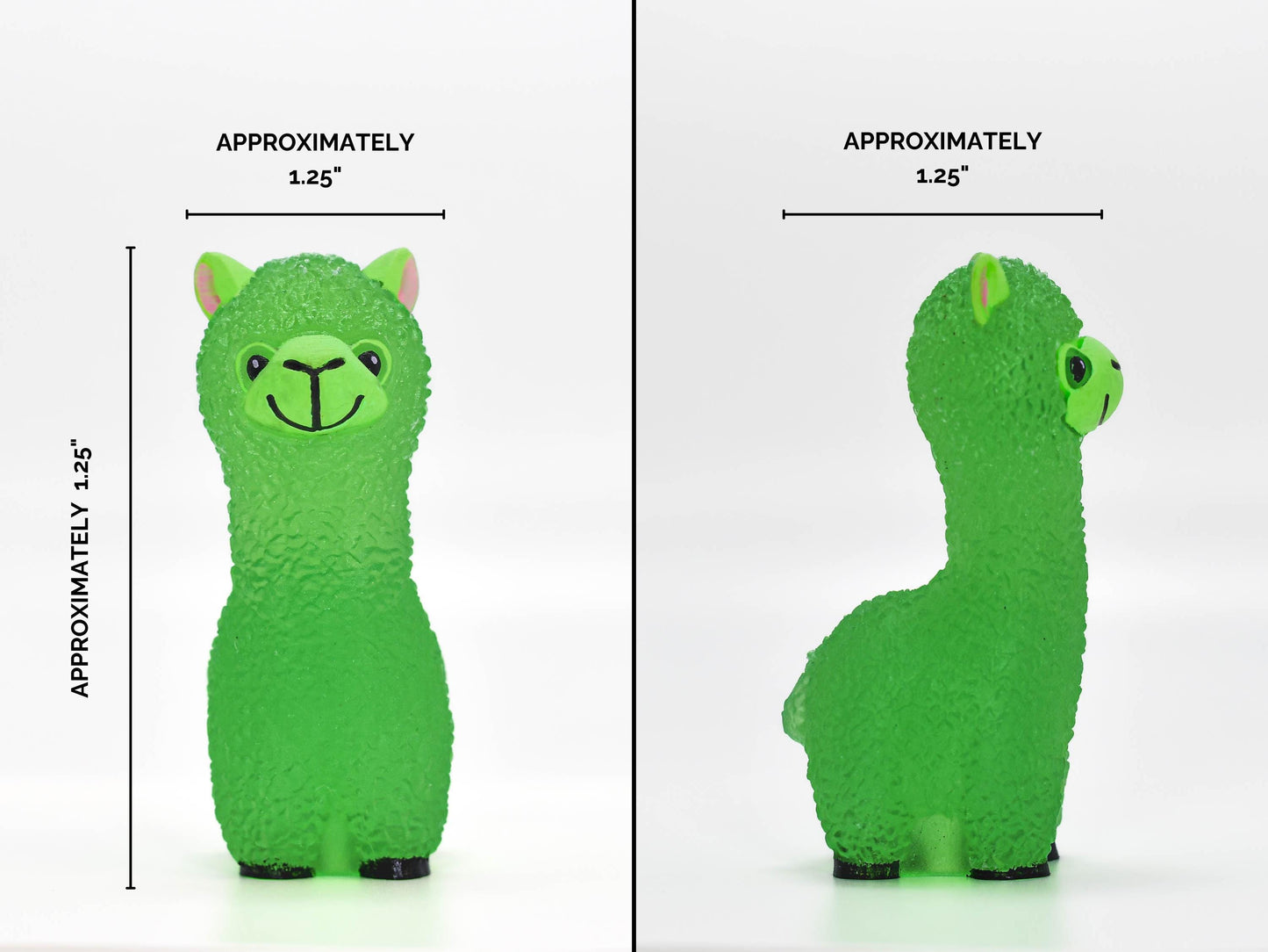 Hand-Painted Green Epoxy Resin Llama Cute and Adorable Alpaca Décor