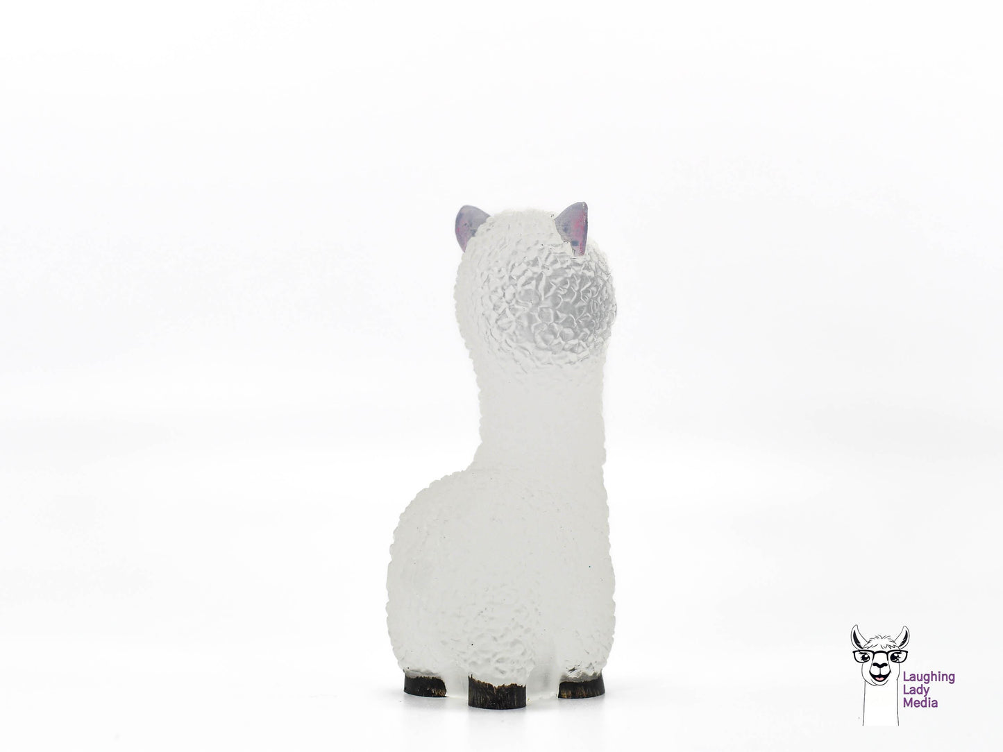 Clear Resin Llama Figurine Unique Handmade Alpaca Gift for Home Décor