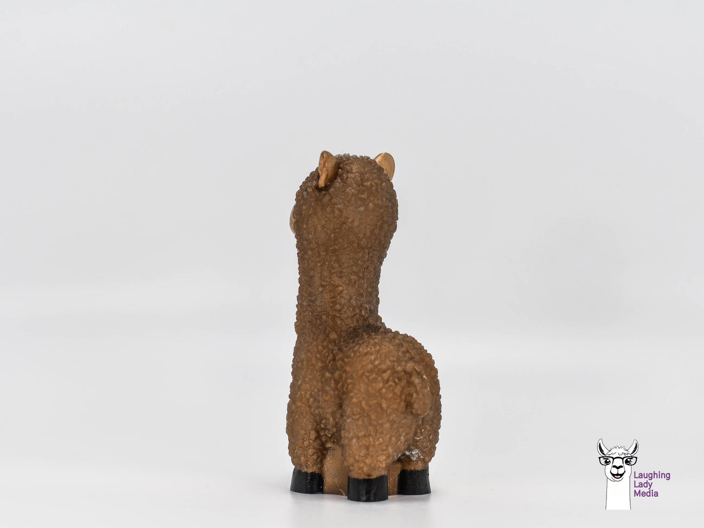 Handmade Gold Llama Cute Epoxy Resin Alpaca for Décor