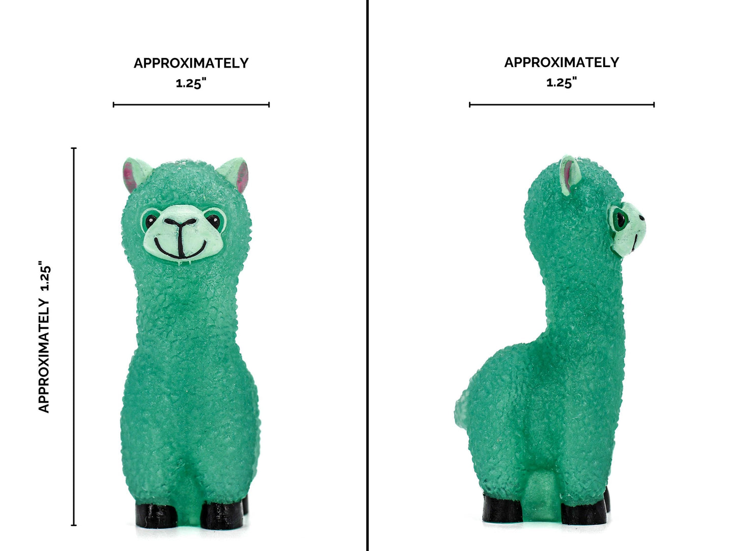 Adorable Jade Green Resin Alpaca Unique Hand-Painted Llama Décor