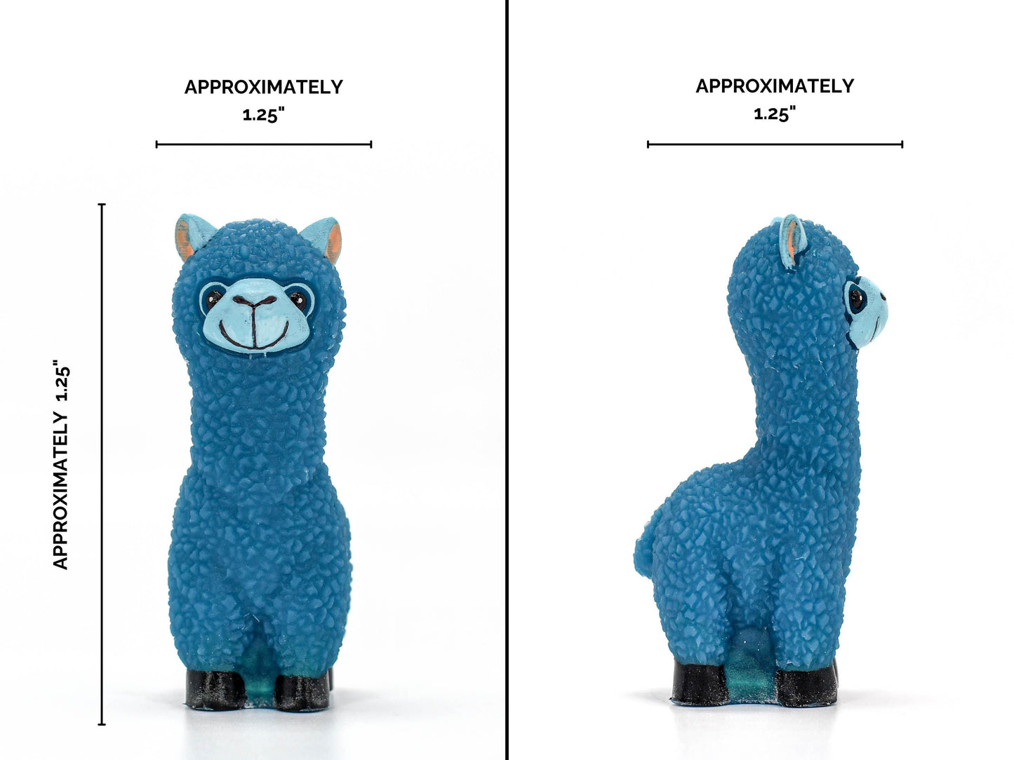 Beautiful Blue Epoxy Resin Llama Hand-Painted Figurine for Gifts and Décor