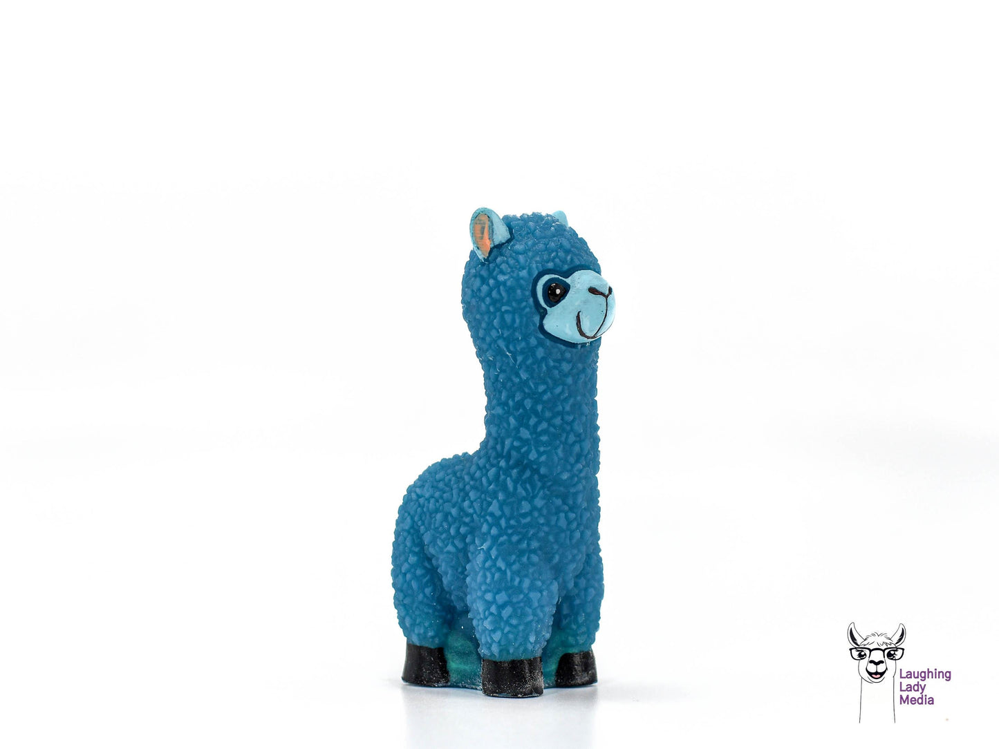 Beautiful Blue Epoxy Resin Llama Hand-Painted Figurine for Gifts and Décor