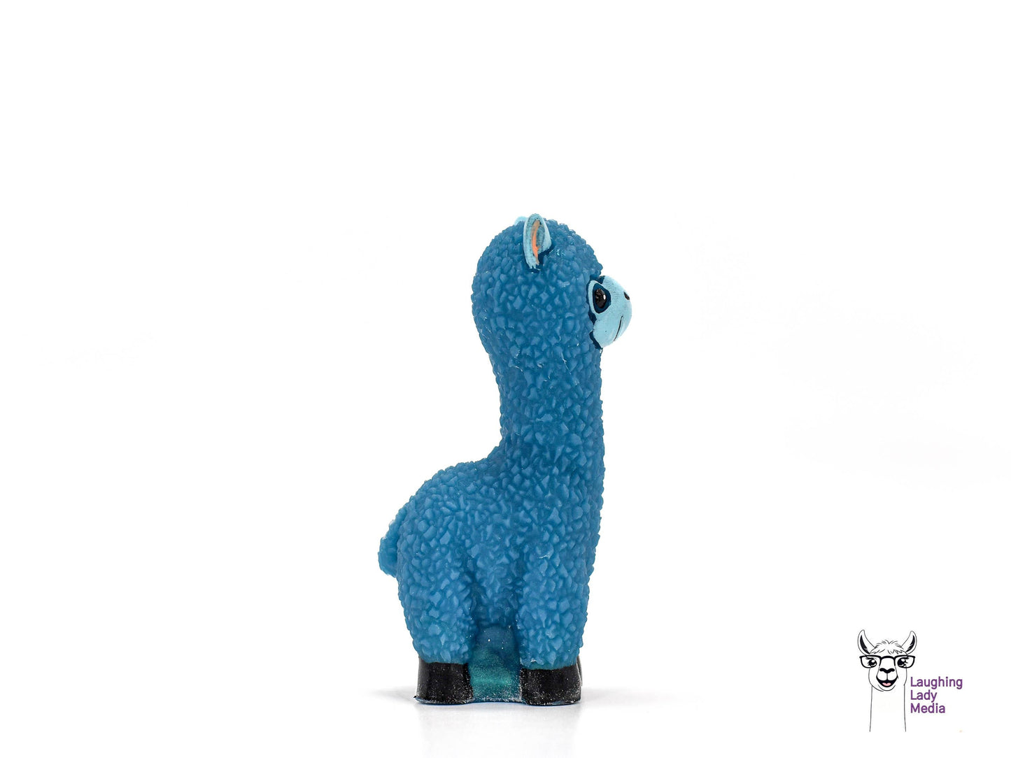 Beautiful Blue Epoxy Resin Llama Hand-Painted Figurine for Gifts and Décor
