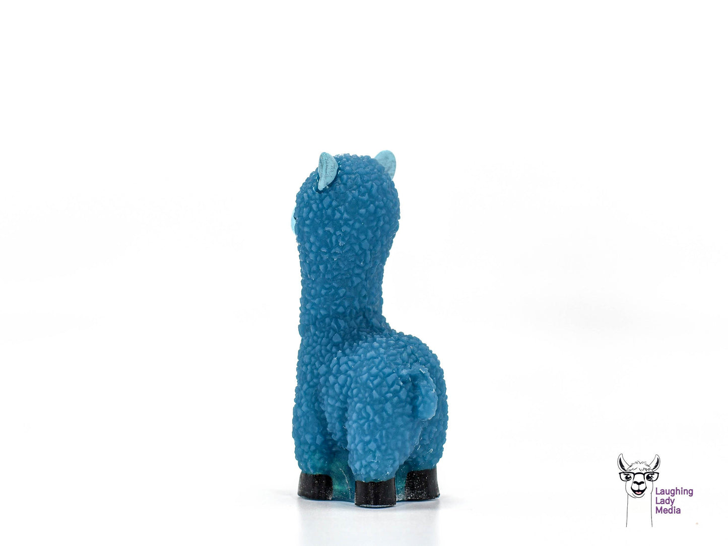 Beautiful Blue Epoxy Resin Llama Hand-Painted Figurine for Gifts and Décor