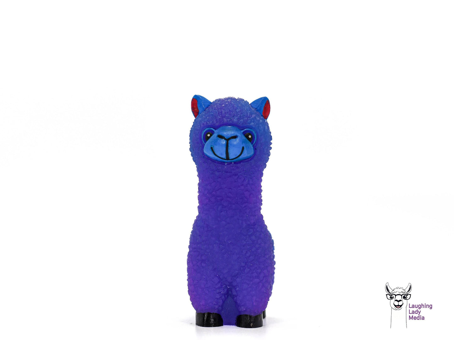 Handcrafted Purple and Blue Resin Alpaca Vibrant, Unique Llama Home Décor