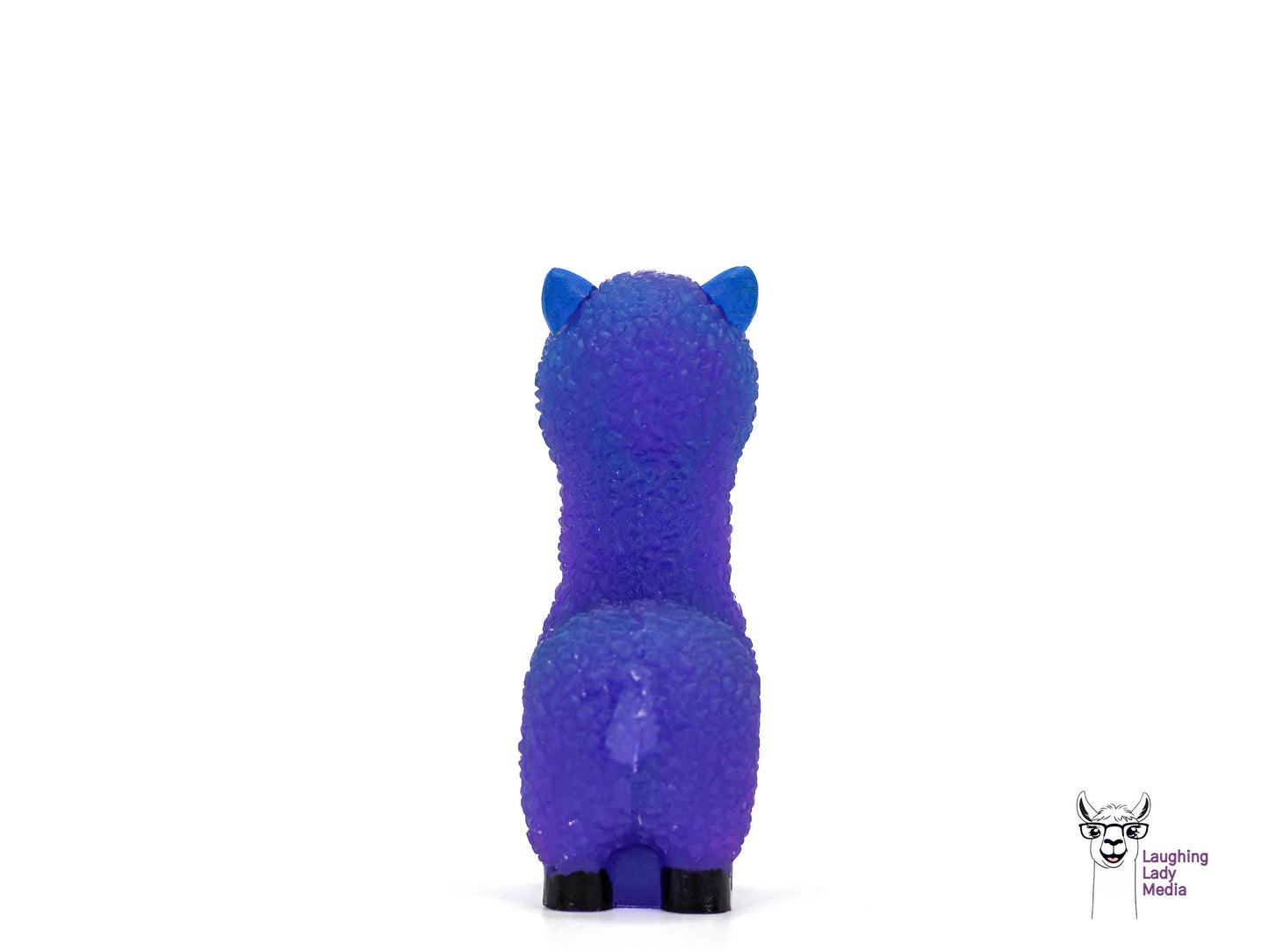 Handcrafted Purple and Blue Resin Alpaca Vibrant, Unique Llama Home Décor