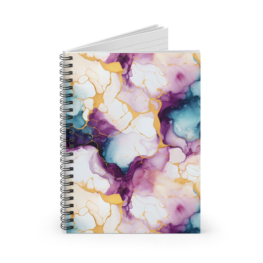 Alcohol Ink Spiral Notebook - Ruled - Artistic Inspiration