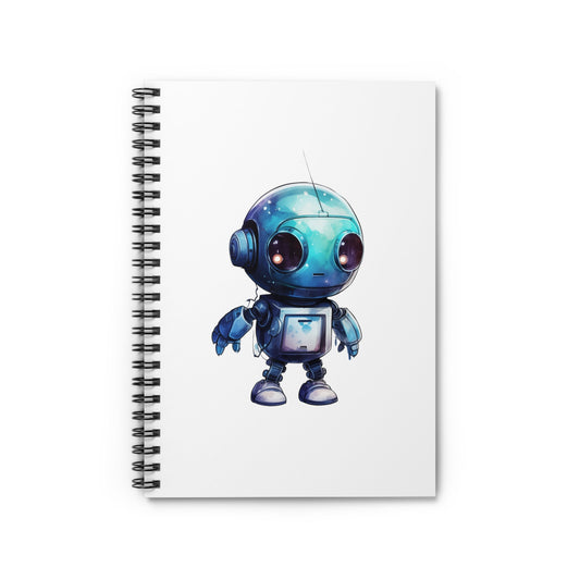Adorable Robot Watercolor Spiral Journal - Perfect for Creatives