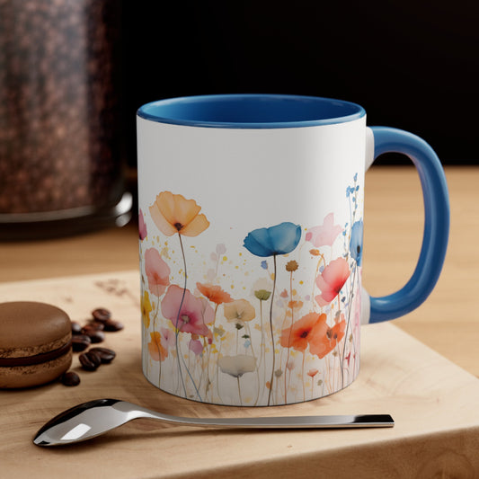 11oz Watercolor Floral Mug - Stunning Art Lovers Gift for Her