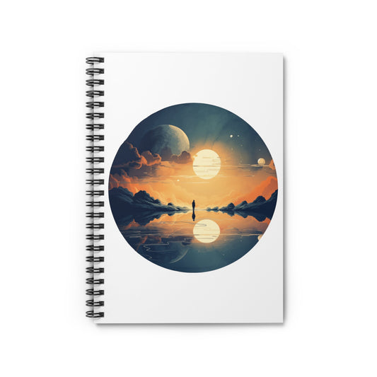 Artists Moon Landscape Spiral Ruled Journal Lined Pages