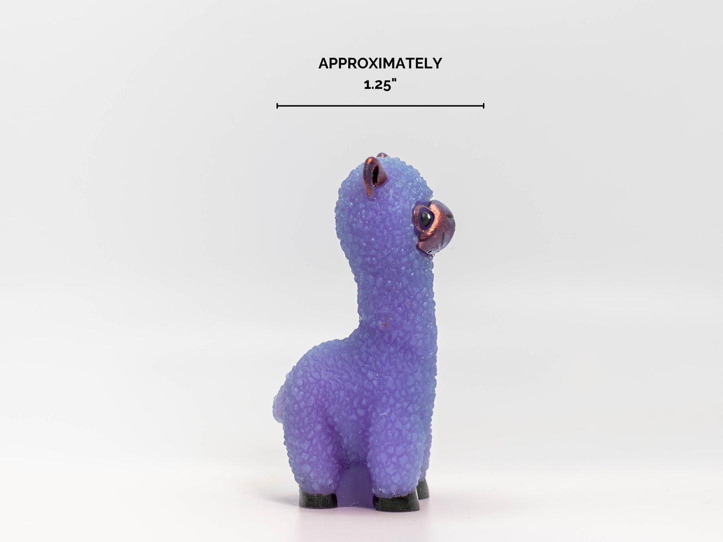 Adorable Alpaca Figurine  Hand-Painted Purple Lavender Resin Llama Gift