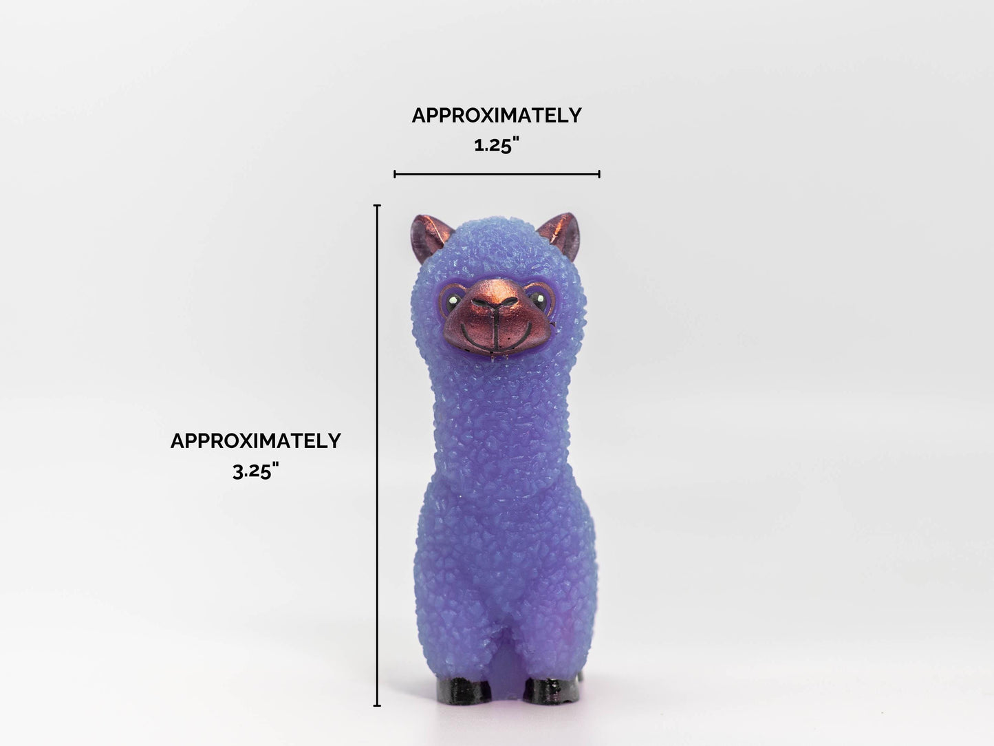 Adorable Alpaca Figurine  Hand-Painted Purple Lavender Resin Llama Gift