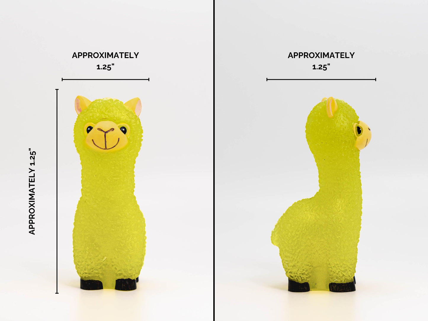 Adorable Yellow Resin Llama  Hand-Painted Alpaca Figurine