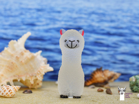 Clear Resin Llama Figurine  Unique Handmade Alpaca Gift for Home Décor
