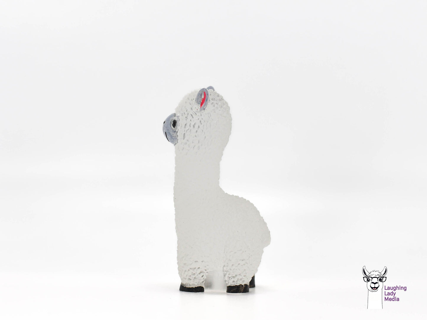 Clear Resin Llama Figurine  Unique Handmade Alpaca Gift for Home Décor