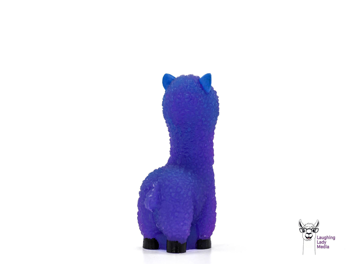 Handcrafted Purple and Blue Resin Alpaca  Vibrant, Unique Llama Home Décor